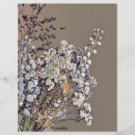 Gedroogde Bloemen Bladerdeeg  Scrapbook Paper