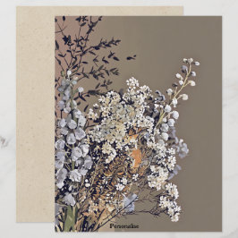 Gedroogde Bloemen Bladerdeeg  Scrapbook Paper