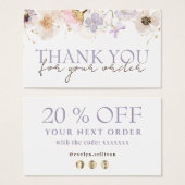 Gedroogde bloemen dank je korting op de kaart (Voorkant /achterkant)