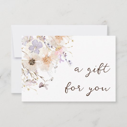 Gedroogde bloemen elegant cadeaubon (Voorkant)