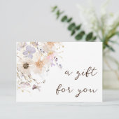 Gedroogde bloemen elegant cadeaubon (Staand voorkant)