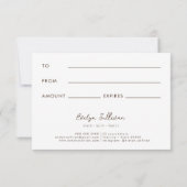 Gedroogde bloemen elegant cadeaubon (Achterkant)