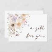 Gedroogde bloemen elegant cadeaubon (Voorkant / Achterkant)