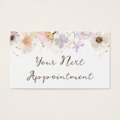 Gedroogde bloemen elegante afsprakenkaart visitekaartje (Voorkant)