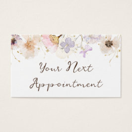 Gedroogde bloemen elegante afsprakenkaart visitekaartje