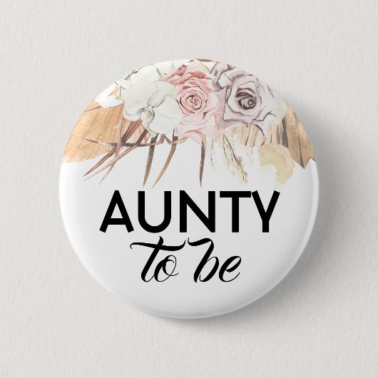 Gedroogde bloemen en bladeren ouder dan Baby showe Ronde Button 5,7 Cm (Voorkant)