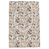 Gedroogde bloemen en goudkleurige bladeren medium cadeauzakje (Voorkant)