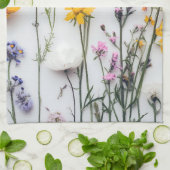 GEDROOGDE BLOEMEN ESTHETISCHE BLOEMEN WILDBLOEM THEEDOEK (Gevouwen)