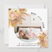 Gedroogde bloemen, foto van Moederdag Feestdagenkaart (Voorkant)