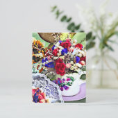 Gedroogde bloemen in Teacups Briefkaart (Staand voorkant)