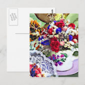 Gedroogde bloemen in Teacups Briefkaart (Voorkant / Achterkant)