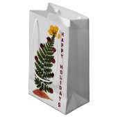 Gedroogde Bloemen Kerstboom - Y -Gift Bag Klein Cadeauzakje (Voorkant Gekanteld)