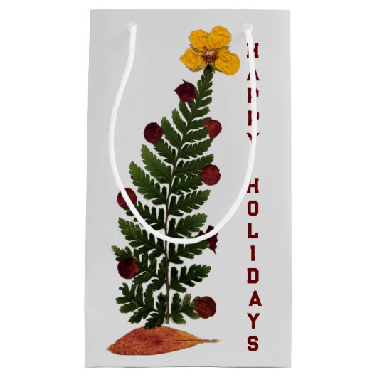 Gedroogde Bloemen Kerstboom - Y -Gift Bag Klein Cadeauzakje (Voorkant)