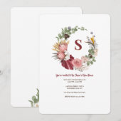 Gedroogde bloemen krans kaart (Voorkant / Achterkant)