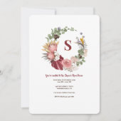 Gedroogde bloemen krans kaart (Voorkant)