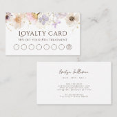 Gedroogde bloemen loyaliteitskaart visitekaartje (Voorkant / Achterkant)