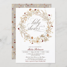 Gedroogde bloemen najaar Herfst Baby shower