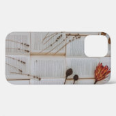 Gedroogde bloemen op boeken Case-Mate iPhone case (Achterkant (horizontaal))