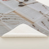 Gedroogde bloemen op boeken sherpa deken (3/4)