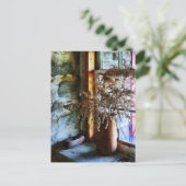 Gedroogde bloemen op Windows Briefkaart (Staand voorkant)