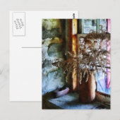 Gedroogde bloemen op Windows Briefkaart (Voorkant / Achterkant)