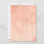 Gedroogde bloemen pampas palmbladkoraalbruiloft kaart (Achterkant)