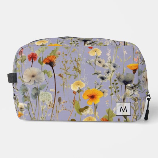  gedroogde bloemen Patroon Vrouwelijk Monogram Toilettasje (Voorkant)