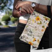  gedroogde bloemen PatroonVrouwelijke monogram Etui