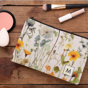  gedroogde bloemen PatroonVrouwelijke monogram Etui