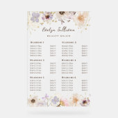 Gedroogde bloemen prijslijst acryl bord (Voorkant)