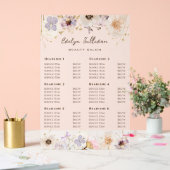 Gedroogde bloemen prijslijst acryl bord (Huwelijk)