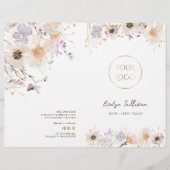 Gedroogde bloemen service menu brochure (Voorkant)