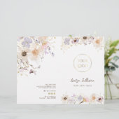 Gedroogde bloemen service menu brochure (Staand voorkant)