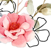 Gedroogde bloemen Waterverf Bridal Shower Invitati Kaart