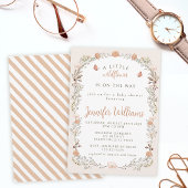 Gedroogde bloemen wildflower herfst meisje baby sh kaart