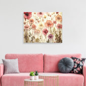 Gedroogde bloementuin canvas kunst (Insitu (Woonkamer))