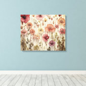 Gedroogde bloementuin canvas kunst (Insitu (Houten vloer))