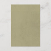 Gedroogde Boho Bloemen Lijst Sage Bruiloft Details Informatiekaartje (Achterkant)