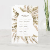 Gedroogde Boho Pampas Gras Boog Foto QR Code Trouw (Achterkant)