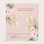 Gedroogde botanische pampas natuurlijke botanische kaart (Buitenkant ongevouwen)