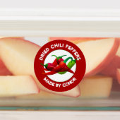 Gedroogde Chili Peppers Labels (Aangebracht)
