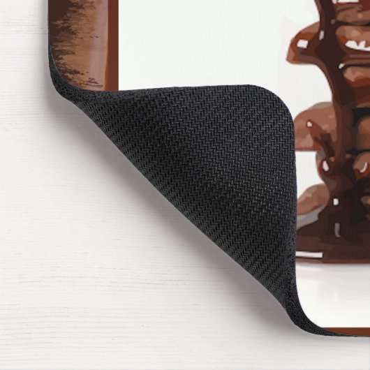 Gedroogde chocolade Mousepad Muismat (Hoek)