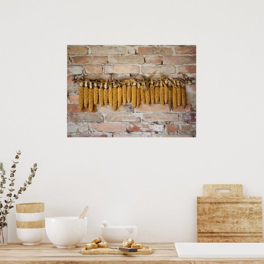 Gedroogde corncobs poster (Keuken)
