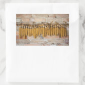 Gedroogde corncobs rechthoekige sticker (Tas)