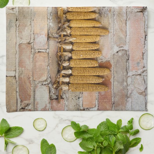 Gedroogde corncobs theedoek (Gevouwen)