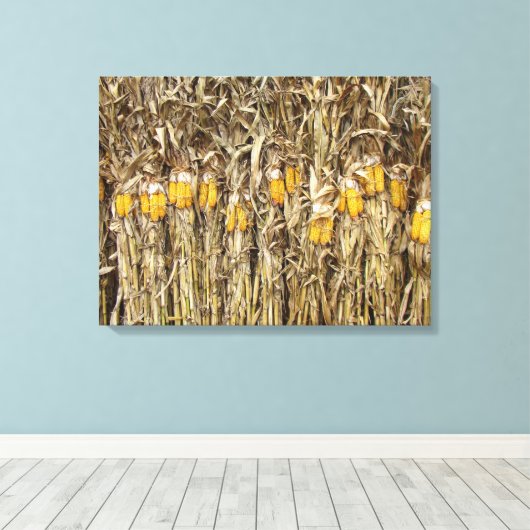 Gedroogde cornflak-decorpties canvas afdruk (Insitu (Houten vloer))