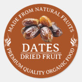 Gedroogde Dadels Fruit Custom Label Sticker (Voorkant)