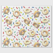 Gedroogde donuts en regenboogsprenkels cadeaupapier (Vlak)