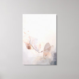 Gedroogde Eucalyptusbladeren Gouden Cirkel Minimaa Canvas Afdruk