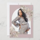 Gedroogde flora Warm Baby shower Kaart (Achterkant)